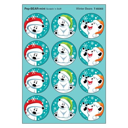 Trend Enterprises Trend Enterprises T-83303-6 Winter Bears & Pepbearmint Stinky Stickers - Pack of 6 T-83303-6